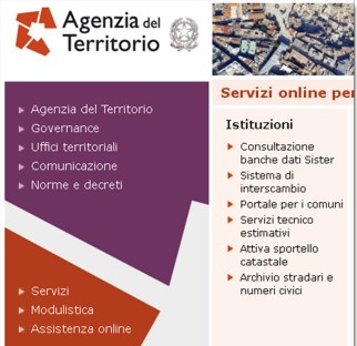 Vai alla sezione CATASTO